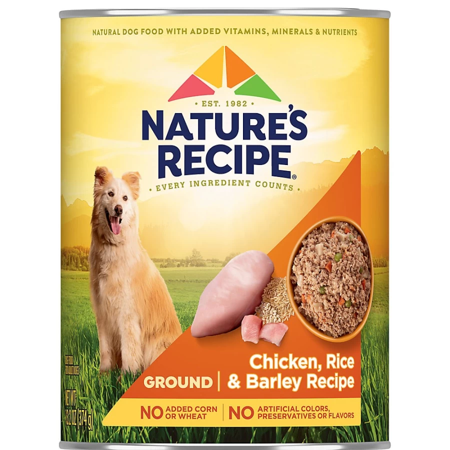 PetSmart Nature's Recipe Adult Wet Dog Food with Chicken, Rice & Barley - Grain-Included Recipe