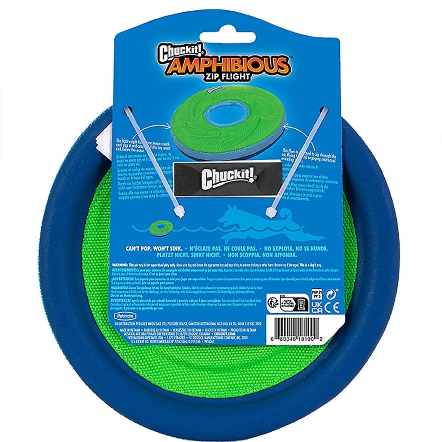 PetSmart Chuckit! Zipflight - Durable Flying Disc Dog Toy for Outdoor Fetch Play