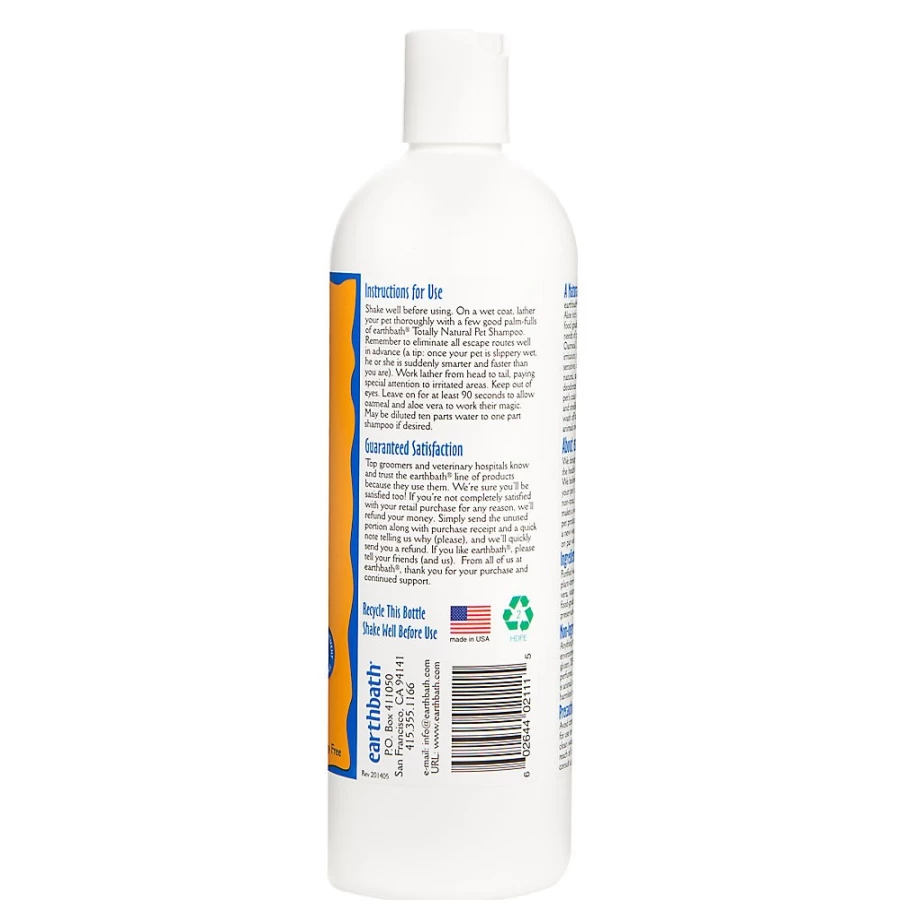 Earthbath Oatmeal & Aloe Pet Shampoo for Dogs & Cats - Vanilla & Almond Scent, Soothing & Moisturizing, 16 oz - by PetSmart