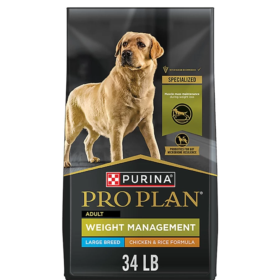 Purina Pro Plan Large Breed Adult Dry Dog Food - Weight Management, Chicken & Rice Formula | PetSmart