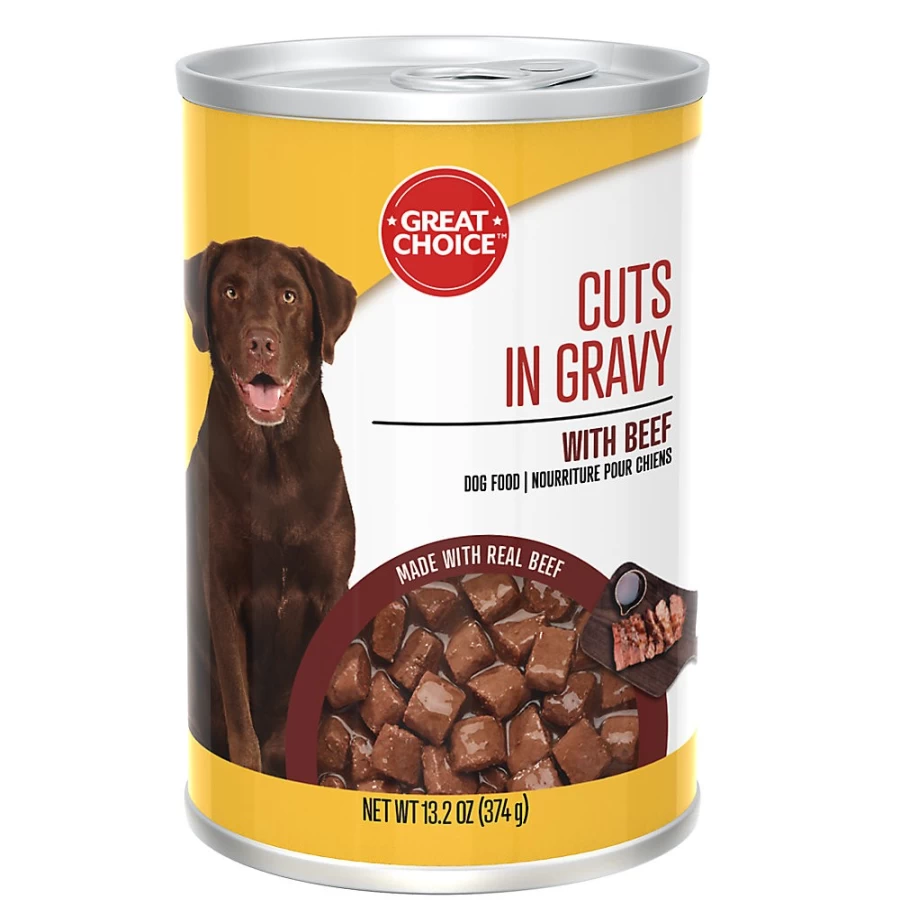 "PetSmart Great Choice Cuts In Gravy Adult Dog Food - Premium Wet Dog Food for Adult Dogs"