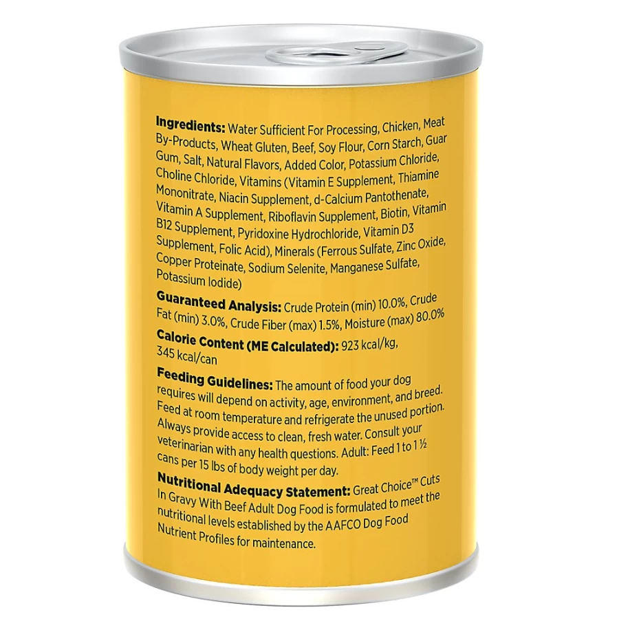 "PetSmart Great Choice Cuts In Gravy Adult Dog Food - Premium Wet Dog Food for Adult Dogs"