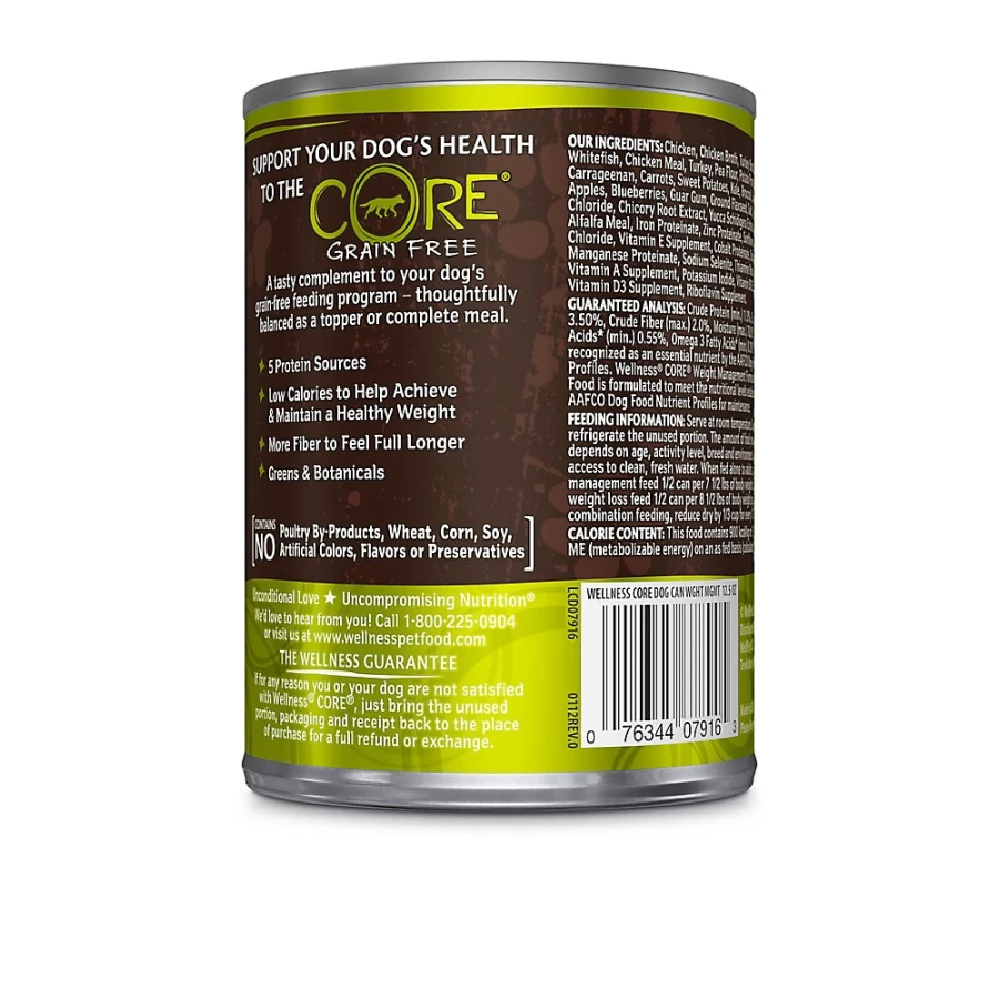 PetSmart Wellness CORE Grain-Free Weight Management Wet Dog Food for All Life Stages - Natural Recipe