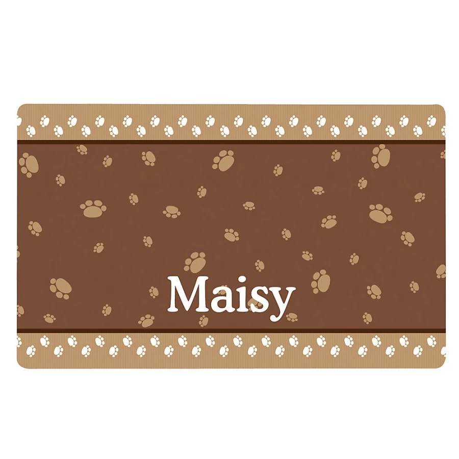 "PetSmart Drymate Personalized Waterproof Pet Mat for Paws – Custom Border Design"
