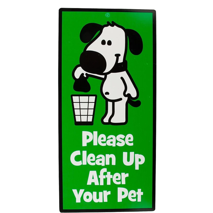 "PetSmart Hillman 'Please Clean Up After Your Pet' Sign - Durable Outdoor Dog Waste Reminder"