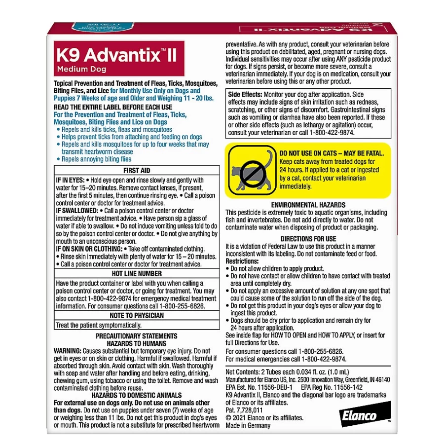 PetSmart K9 Advantix II Flea and Tick Treatment for Dogs 11-20 lbs - Vet-Recommended Prevention