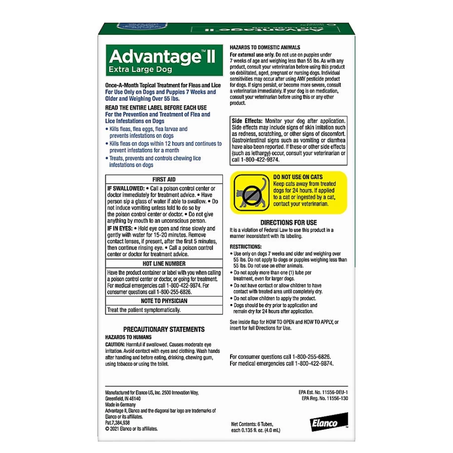 "PetSmart Advantage II Flea and Lice Treatment for Large Dogs Over 55 lbs"