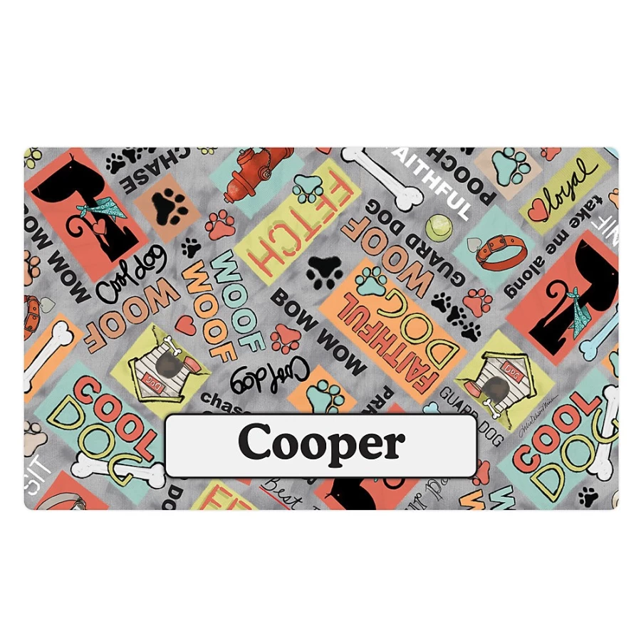 "PetSmart Drymate Cool Dog Personalized Placemat – Customizable Non-Slip Pet Feeding Mat"