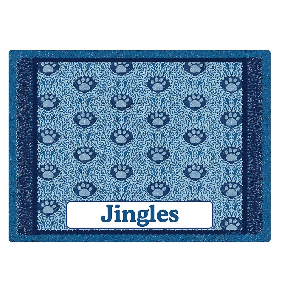 "PetSmart Drymate Personalized Paw Braid Dog Placemat – Customizable Non-Slip Pet Feeding Mat"