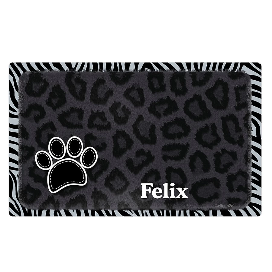 "PetSmart Drymate Personalized Leopard Print Placemat for Pets"