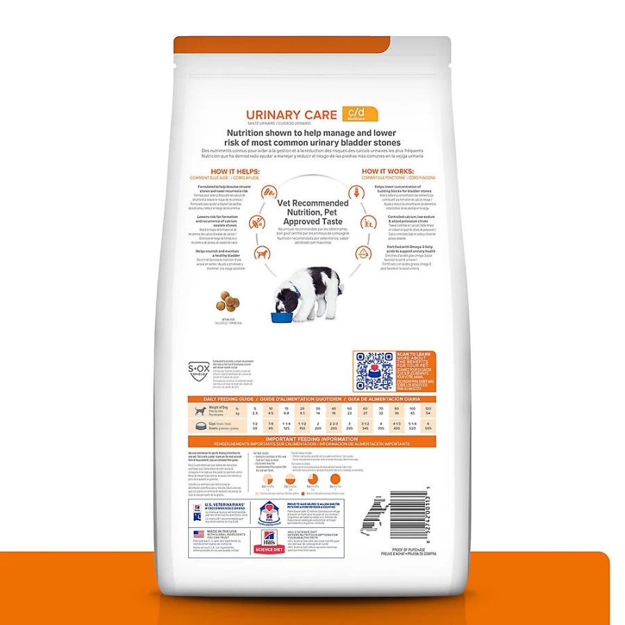 Hill's Prescription Diet c/d Multicare Urinary Care Dry Dog Food - Chicken Flavor for Adult Dogs | PetSmart