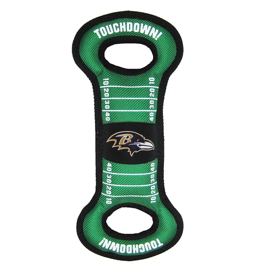 "PetSmart Baltimore Ravens NFL Dog Toy - Officially Licensed Football Field Design Chew Toy for Dogs"