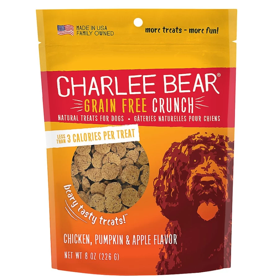 "PetSmart Charlee Bear Grain-Free Dog Treats - Chicken, Pumpkin & Apple Flavor - Natural Crunchy Snacks"