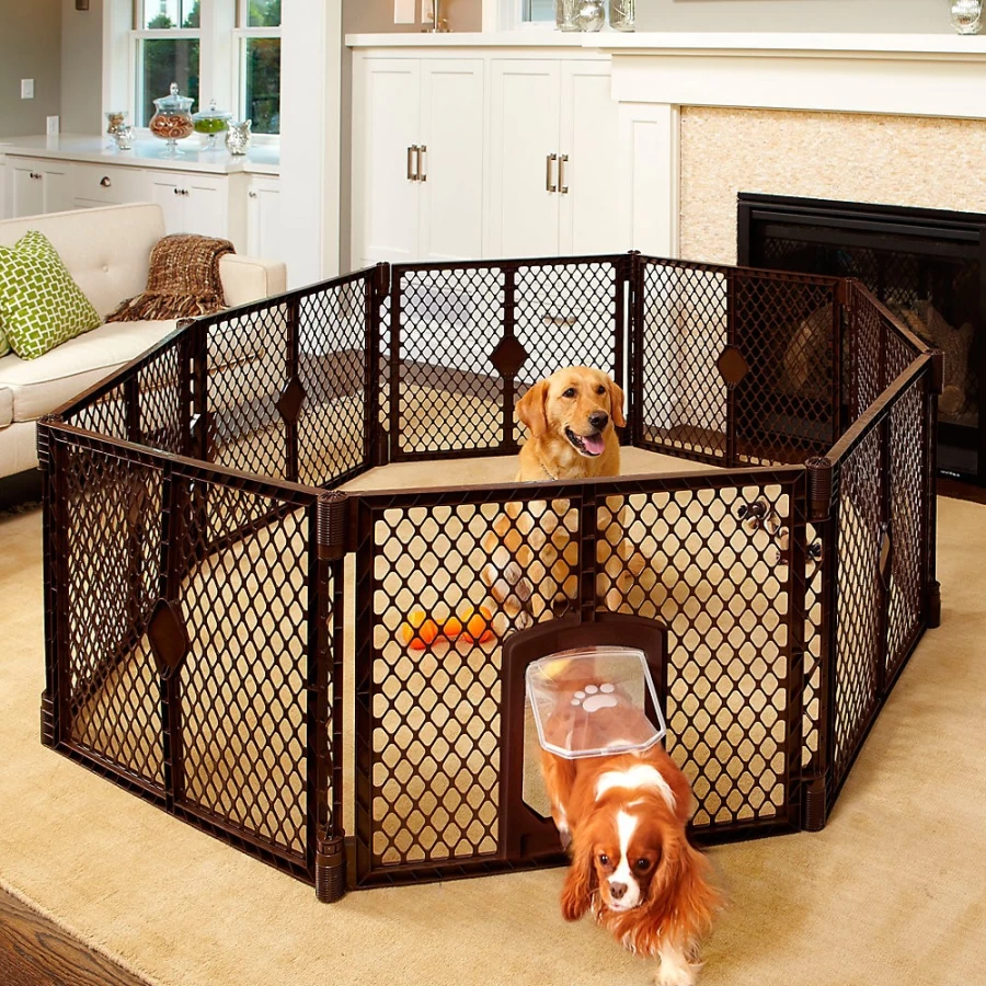 PetSmart 8-Panel Petyard Dog Playpen - North States Trade Pet Exercise Pen for Indoor & Outdoor Use