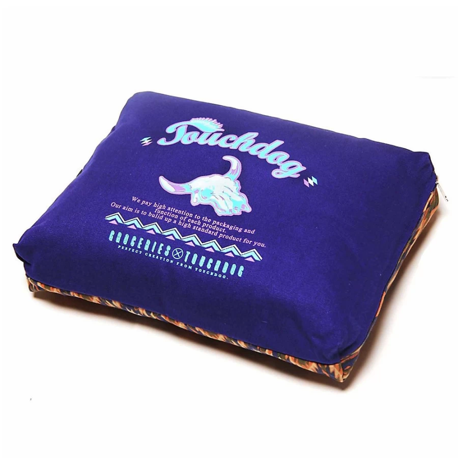 PetSmart Vintage 70's Tribal Pattern Dog Bed - Cozy Cuddler Pet Bed for Comfort & Style