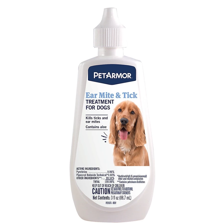 PetSmart Ear Mite & Tick Treatment for Dogs & Cats - PetArmor Fast-Acting Solution