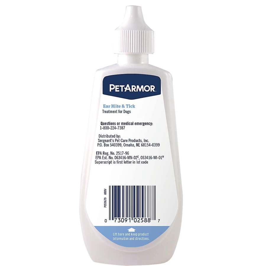 PetSmart Ear Mite & Tick Treatment for Dogs & Cats - PetArmor Fast-Acting Solution