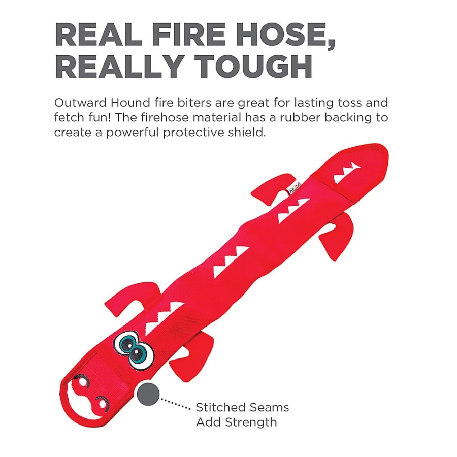 Outward Hound Fire Biterz Dragon Dog Toy with Squeaker - Durable Pet Chew Toy for Aggressive Chewers by PetSmart