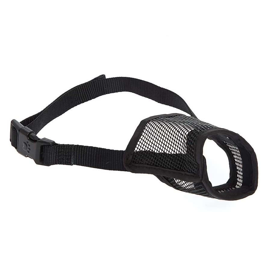 PetSmart Adjustable Mesh Dog Muzzle - Breathable Comfort Fit for Safe and Secure Training