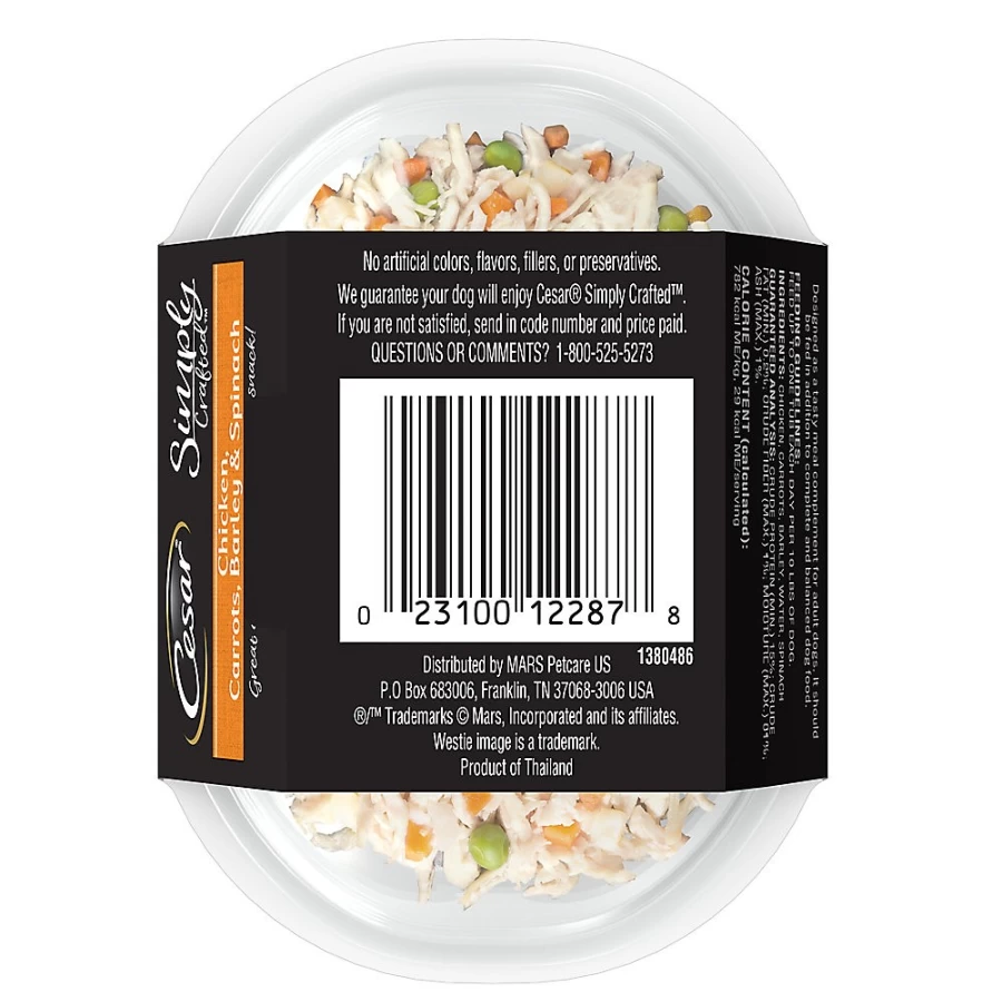 "Cesar Simply Crafted Grain Free Wet Dog Food Meal Topper for Adult Dogs - 1.30 Oz. by PetSmart"