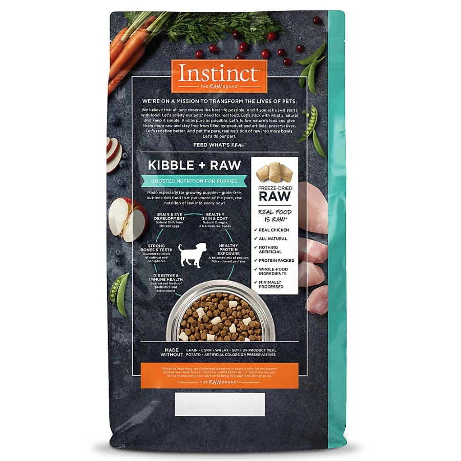 Instinct Raw Boost Grain Free Chicken Recipe Dry Dog Food for Puppies - Natural High Protein by PetSmart