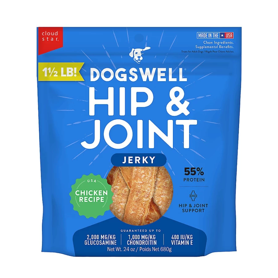PetSmart Grain-Free Chicken Jerky Dog Treats for Hip & Joint Health - DOGSWELL HipJoint Recipe