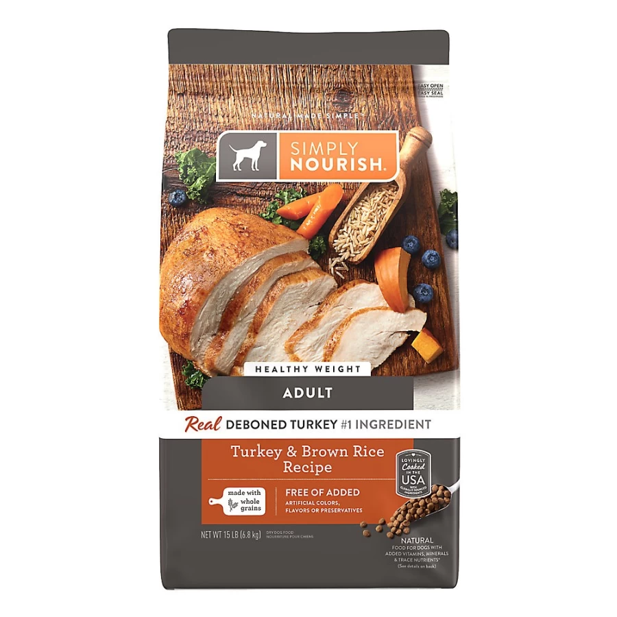 PetSmart Simply Nourish Original Weight Management Dry Dog Food - Turkey & Brown Rice Recipe for Adult Dogs