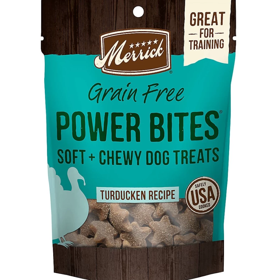 PetSmart Merrick Turducken Power Bites - Grain Free, Gluten Free Dog Treats for Adult Dogs