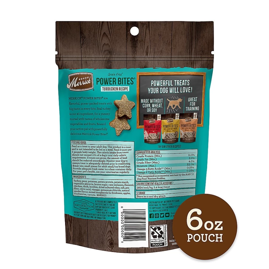 PetSmart Merrick Turducken Power Bites - Grain Free, Gluten Free Dog Treats for Adult Dogs