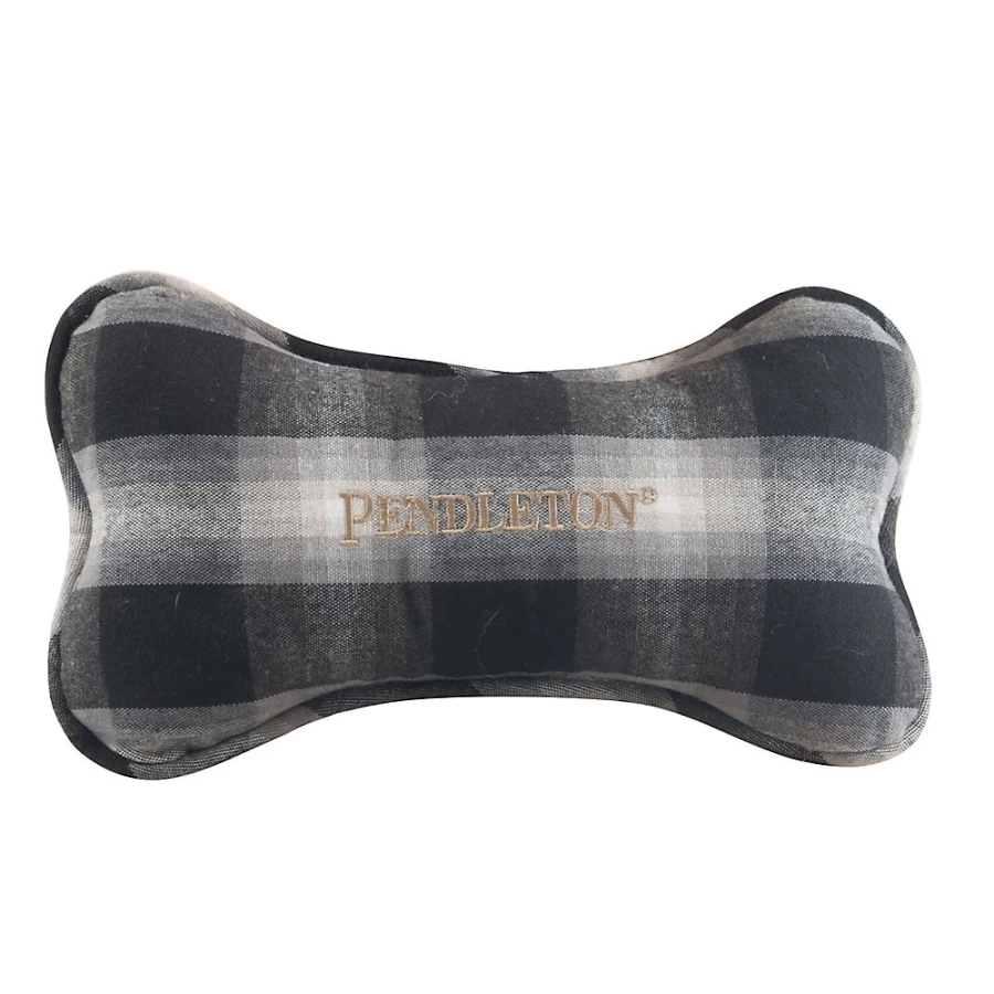 PetSmart Pendleton Ombre Plaid Plush Dog Toy - Durable Bone Design for Playful Pups