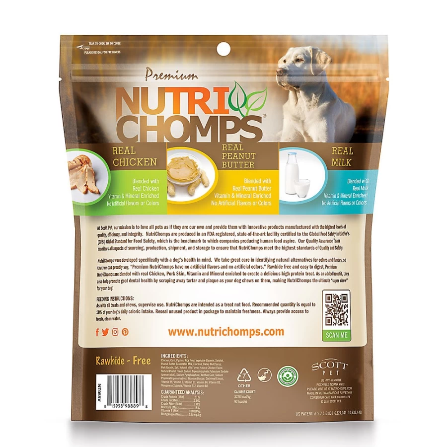 PetSmart Nutri Chomps Rawhide-Free Braided Dog Treats, Healthy Chews for Dogs, 10-Pack
