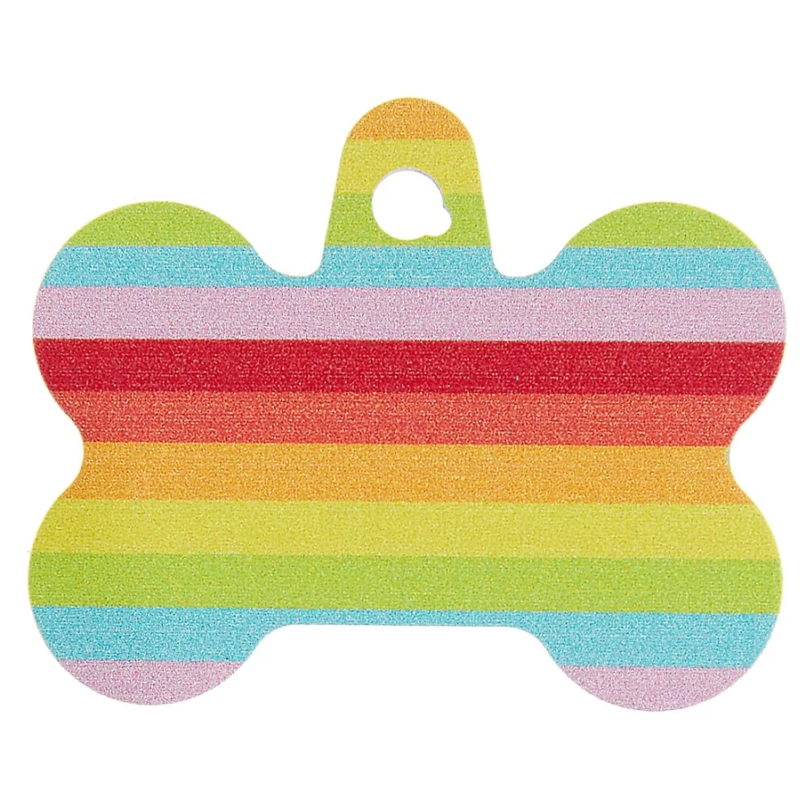 "Personalized Rainbow Pride Pet Tag - 'You Are Loved' by PetSmart | Customizable Bone-Shaped ID Tag for Dogs & Cats"