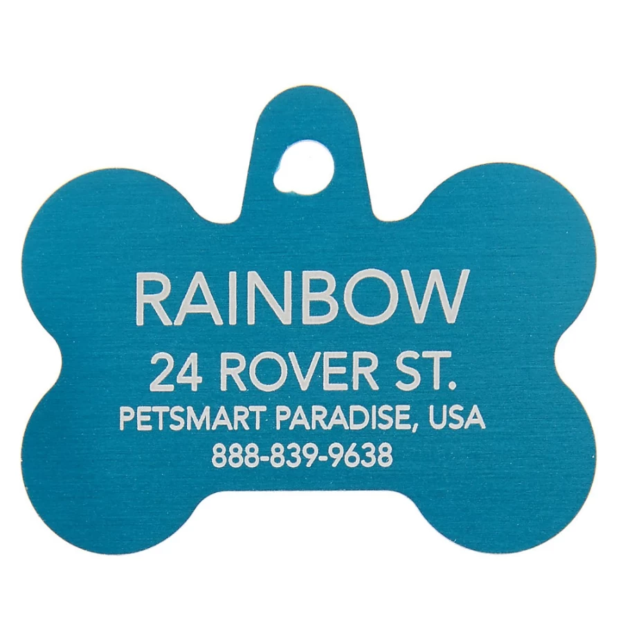 "Personalized Rainbow Pride Pet Tag - 'You Are Loved' by PetSmart | Customizable Bone-Shaped ID Tag for Dogs & Cats"