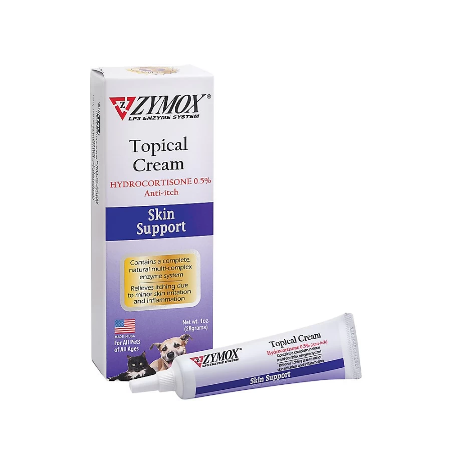 PetSmart Zymox 0.5% Hydrocortisone Cream for Dogs & Cats – Itchy Skin Relief & Dermatitis Treatment