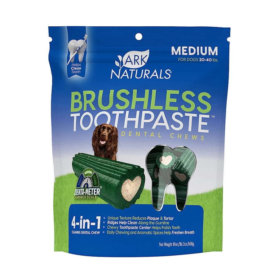 PetSmart Ark Naturals 4-in-1 Dental Chews for Medium Dogs 20-40 lbs - Brushless Toothpaste Alternative