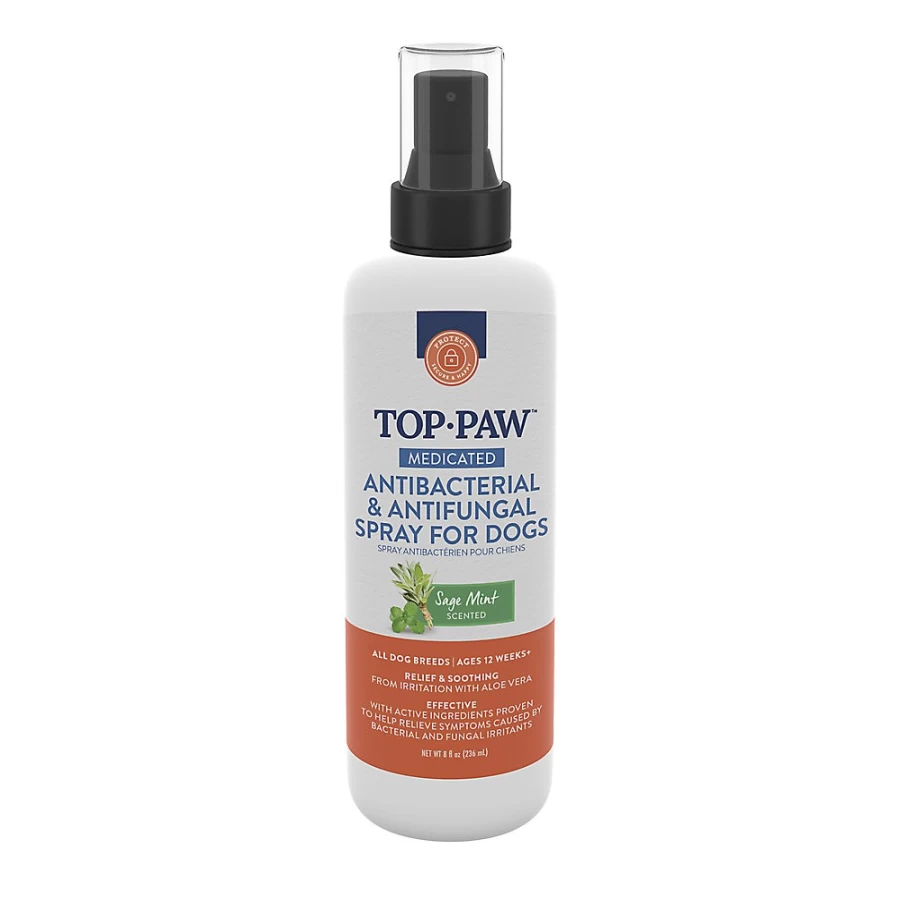 PetSmart Medicated Antibacterial & Antifungal Dog Spray - Sage Mint Scent for Skin Care & Itch Relief