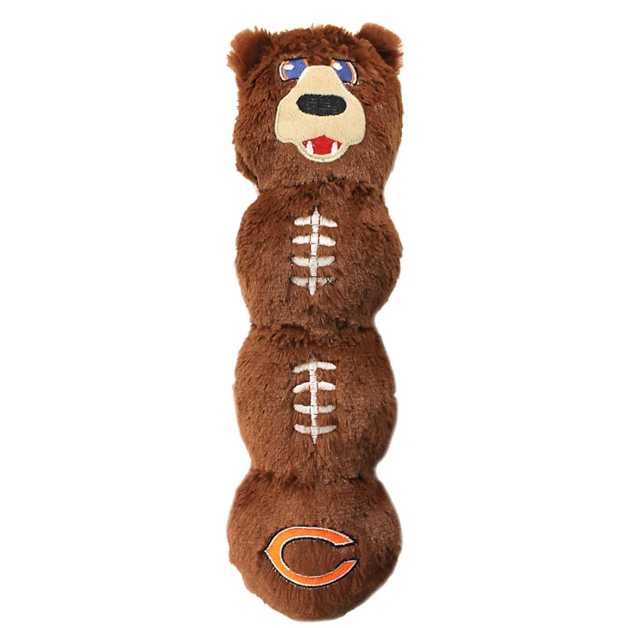 "PetSmart Chicago Bears Mascot Plush Dog Toy – Long Chewable Stuffed Animal for Play"
