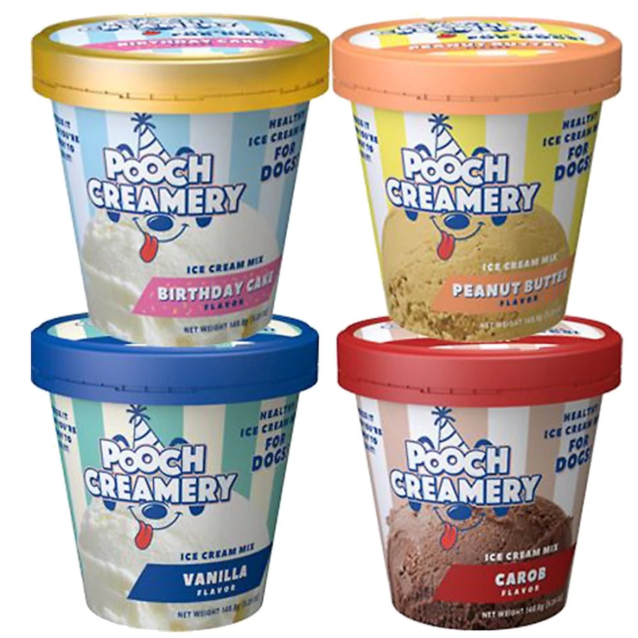 "PetSmart Pooch Creamery Ice Cream Dog Treats 4-Pack – Frozen Canine Dessert for Dogs"