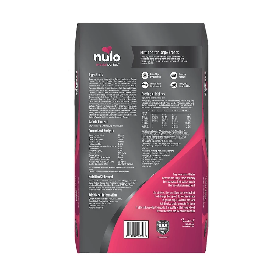 "Nulo MedalSeries Large Breed Puppy Dry Dog Food - Salmon Recipe | PetSmart"