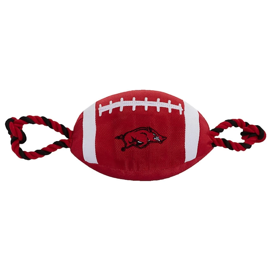 "PetSmart Arkansas Razorbacks Rope Dog Toy - University of Arkansas Football Chew Toy for Pets"