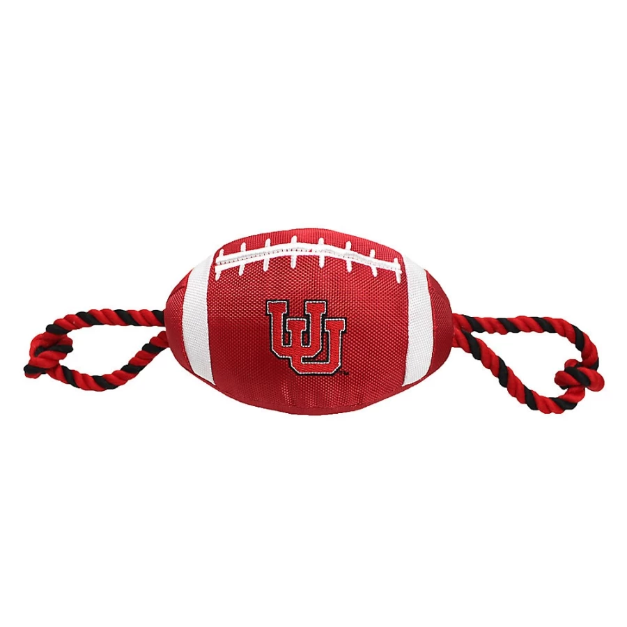 PetSmart Utah Utes Football Rope Toy for Dogs - Durable Chew Toy for Pets