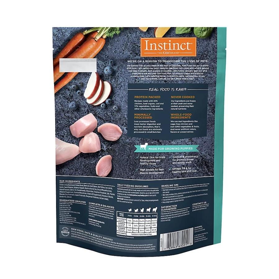 Instinct Raw Puppy Food - Grain-Free, Cage-Free Chicken Recipe by PetSmart | Frozen Dog Food for Optimal Growth