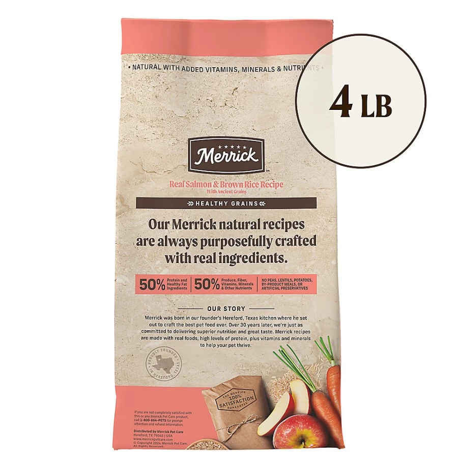 PetSmart Merrick Grain-Included Salmon Dry Dog Food - Carrageenan & Corn Free, Adult Recipe