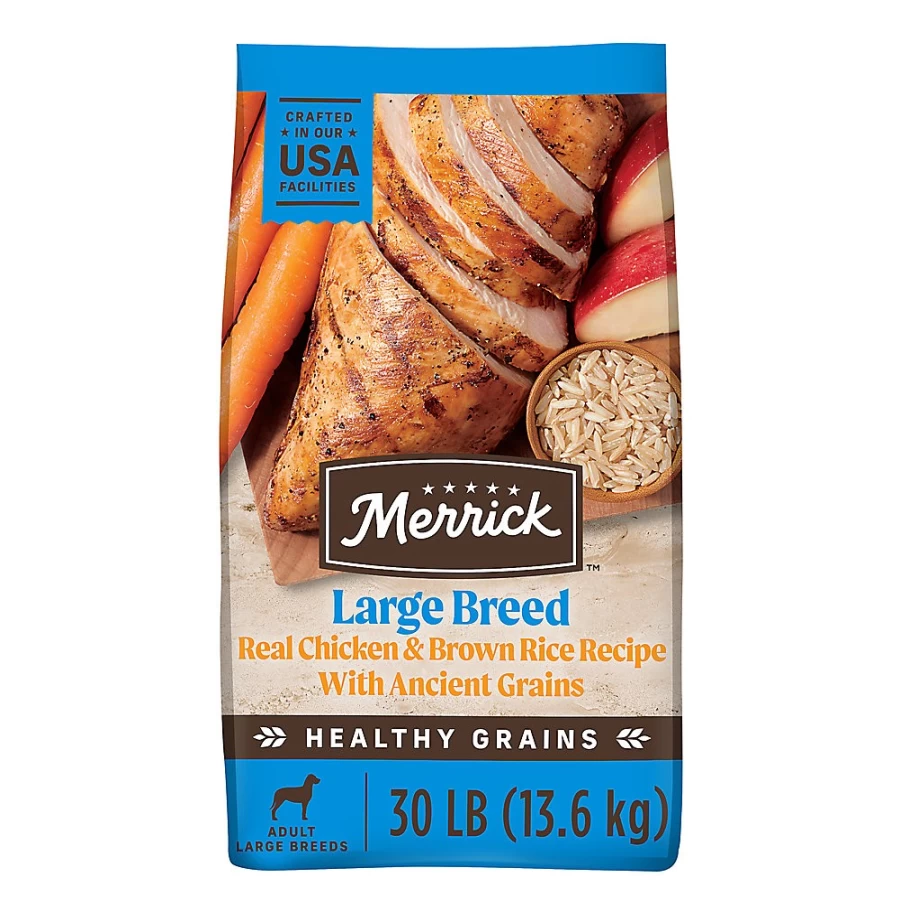 Merrick Healthy Grains Large Breed Adult Dry Dog Food - Chicken Recipe, Carrageenan & Corn Free | PetSmart
