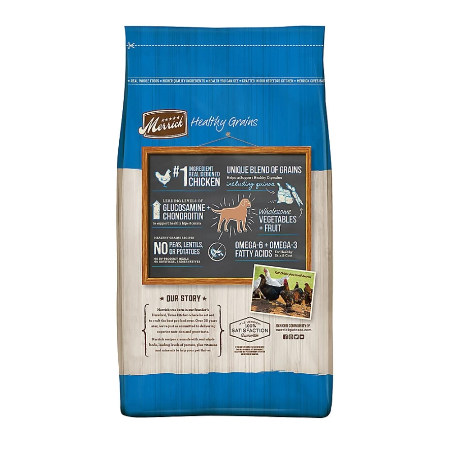 Merrick Healthy Grains Large Breed Adult Dry Dog Food - Chicken Recipe, Carrageenan & Corn Free | PetSmart