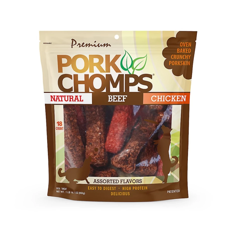 "PetSmart Crunchy Pork Bone Dog Treats - Natural Chews for Dogs, Assorted Sizes"