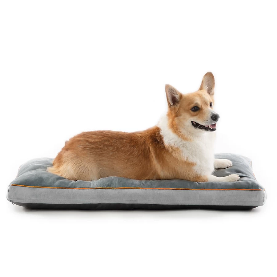PetSmart Grey Brindle Orthopedic Memory Foam Dog Crate Mat - Supportive & Comfortable for Pets
