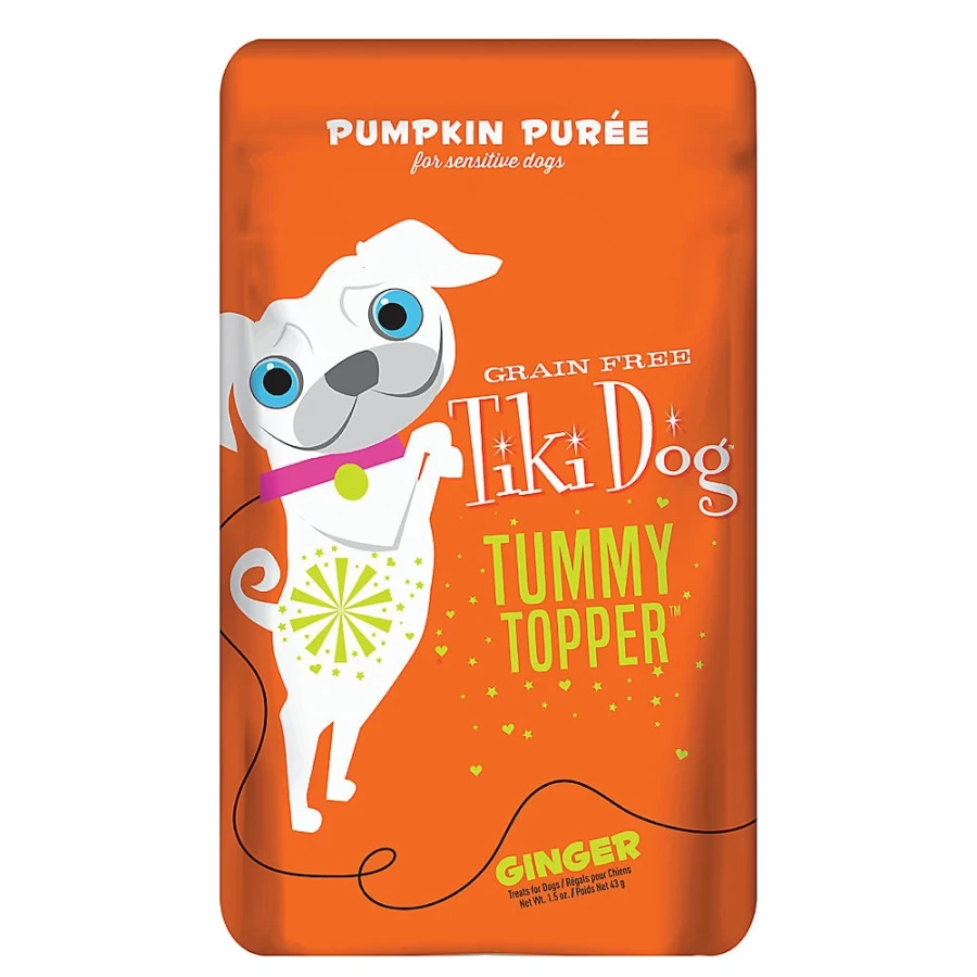 PetSmart Tiki Dog Tummy Topper Pumpkin Puree Digestive Support Dog Food Topper for All Life Stages