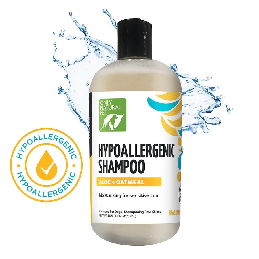 PetSmart Only Natural Hypoallergenic Dog Shampoo for Sensitive Skin with Aloe Vera & Oatmeal - 16.9 oz Soothing Bath