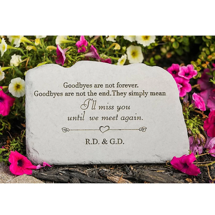 "Personalized Pet Memorial Stone - Kay Berry 'Goodbyes Are Not Forever' by PetSmart"